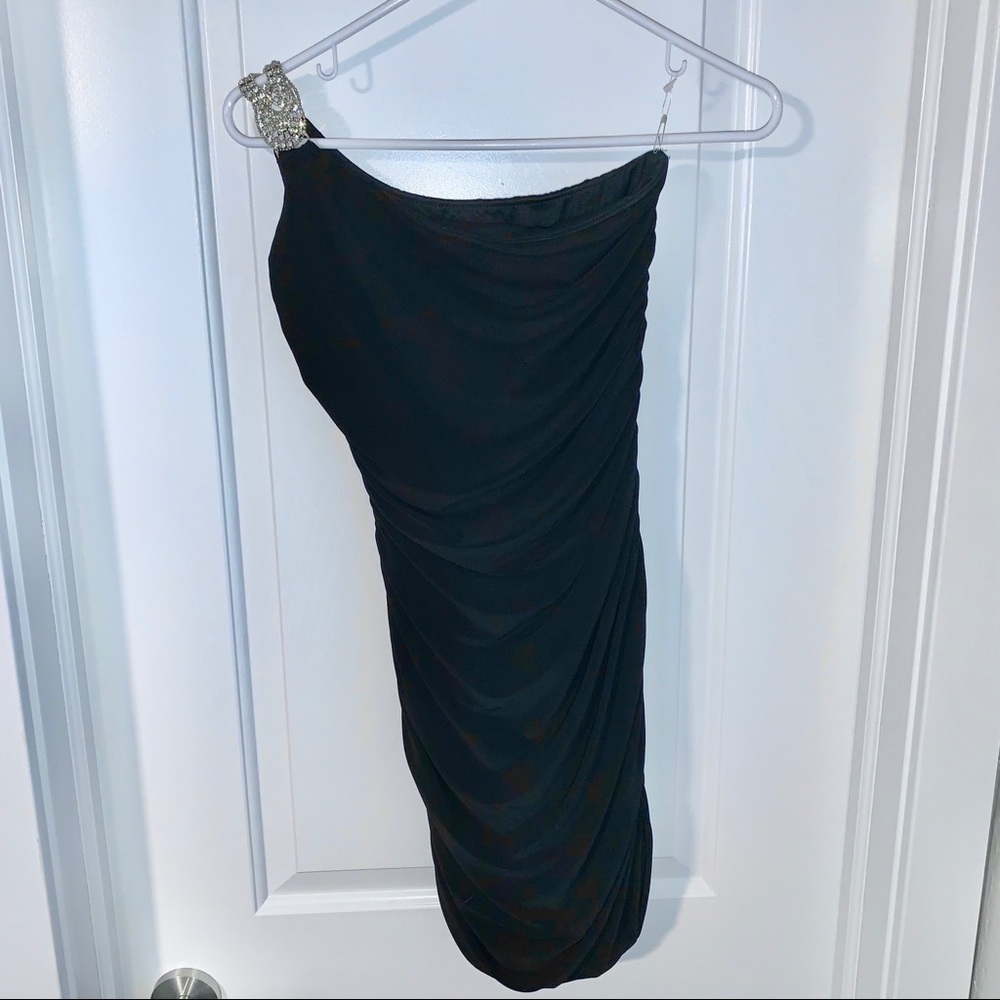 Black Dress - One Shoulder